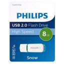 Philips FM08FD70B lecteur USB flash 8 Go USB Type-A 2.0 Turquoise, Blanc