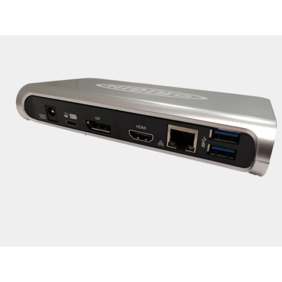 Origin Storage 1MK33ET-OS station d'accueil USB 3.2 Gen 1 (3.1 Gen 1) Type-C Noir, Argent
