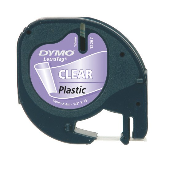 DYMO S0721530 ruban d'étiquette Noir sur transparent