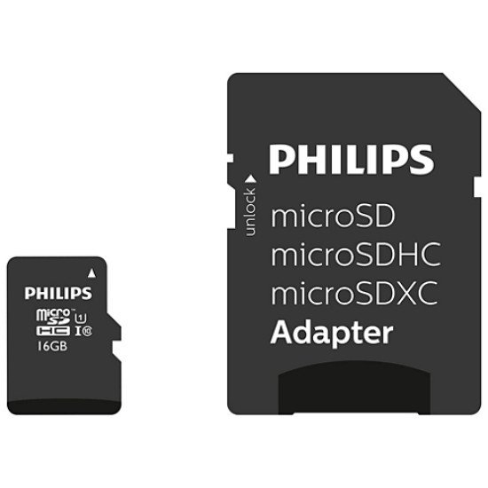 Philips FM16MP45B/00 mémoire flash 16 Go MicroSDHC UHS-I Classe 10