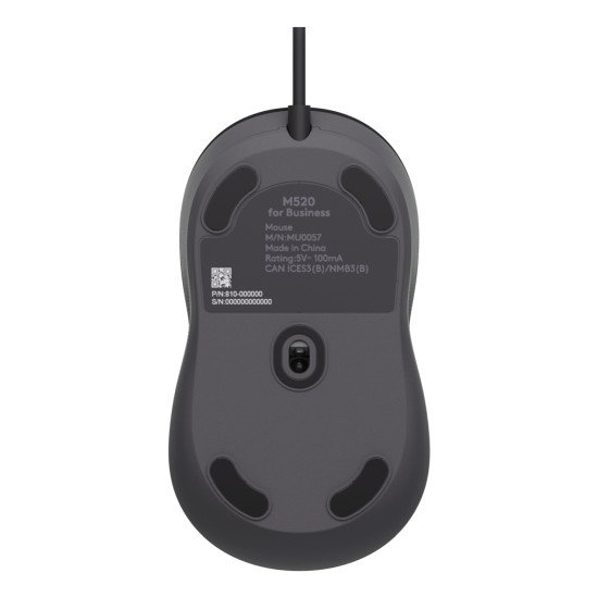 Logitech Signature Wired M520 for Business souris Bureau Ambidextre USB Type-C Optique 4000 DPI