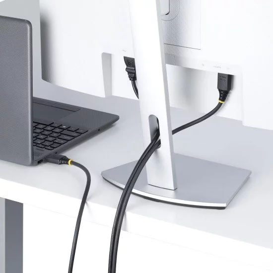 StarTech.com Câble HDMI Haut Débit de 90cm avec Connecteur à Pince, 4K 60Hz/1440p 144Hz, HDR10/HDCP 2.2/ARC, 18Gbps, UHD HDMI 2.0, Cordon pour TV/Moniteur/Écran, Gaine TPE StarTech.com Câble HDMI Haut Débit de 90cm avec Connecteur à Pince, 4K 60Hz/1440p 144Hz, HDR10/HDCP 2.2/ARC, 18Gbps, UHD HDMI 2.0, Cordon pour TV/Moniteur/Écran, Gaine TPE
