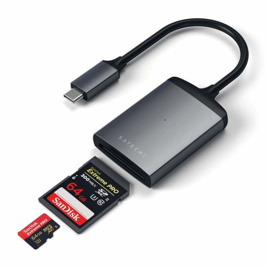 Satechi ST-TCU3CRM lecteur de carte mémoire USB 2.0 Type-C Interne Gris