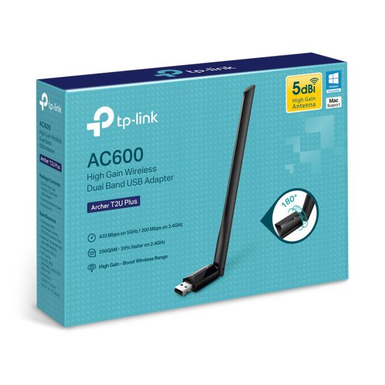 TP-LINK Archer T2U Plus WLAN 600 Mbit/s Carte réseau externe