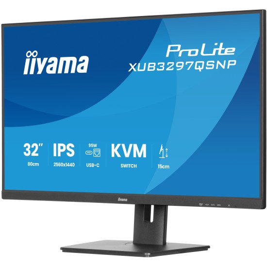iiyama ProLite XUB3297QSNP-B1 écran PC 81,3 cm (32") 2560 x 1440 pixels 4K Ultra HD LED Noir iiyama ProLite XUB3297QSNP-B1 écran PC 81,3 cm (32") 2560 x 1440 pixels 4K Ultra HD LED Noir