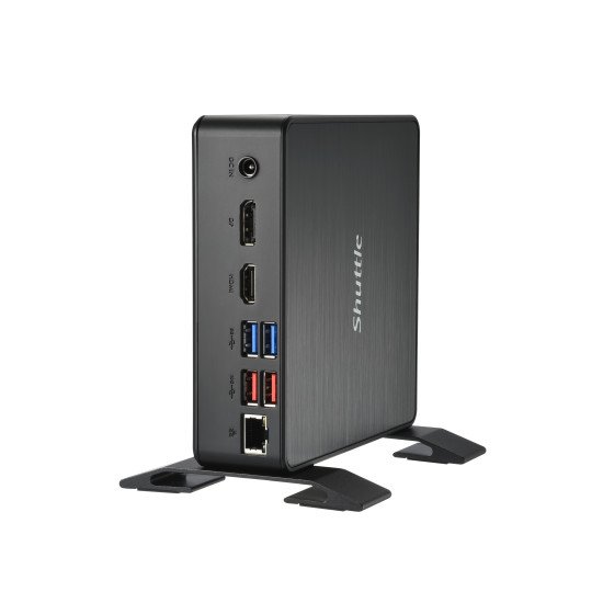 Shuttle XPC Nano PC NC40U, Intel Celeron 7305U, 1x HDMI, 1x DP,1xUSB-C/DP, 6x USB3.2, 1x 2.5" bay, 2x M.2, 1x LAN, RAID, fonctionnement permanent 24/7, attaches VESA