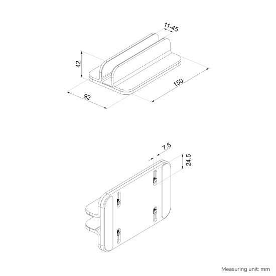 Neomounts NSLS300SILVER Support d'ordinateur portable 11-17" - universel Neomounts NSLS300SILVER Support d'ordinateur portable 11-17" - universel
