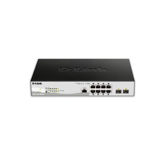 D-Link DGS-1210-10P/ME/E commutateur réseau Géré L2/L3 Gigabit Ethernet (10/100/1000) Connexion Ethernet POE Noir, Gris