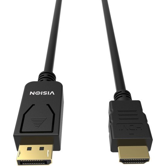 Vision TC 1MDPHDMI/BL câble vidéo et adaptateur 1 m DisplayPort HDMI Type A (Standard) Noir