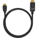 Vision TC 1MDPHDMI/BL câble vidéo et adaptateur 1 m DisplayPort HDMI Type A (Standard) Noir
