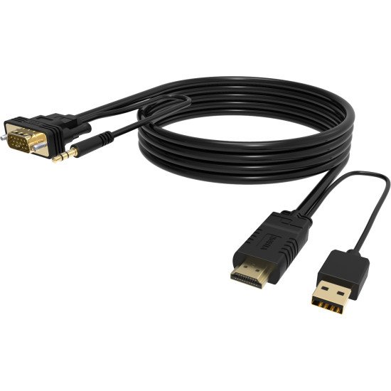 Vision TC-2MHDMIVGA-BL 2 m HDMI + USB VGA (D-Sub) + 3,5 mm Noir