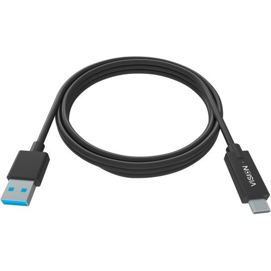 Vision TC 1MUSBCA/BL câble USB 1 m 3.2 Gen 1 (3.1 Gen 1) USB A USB C Noir
