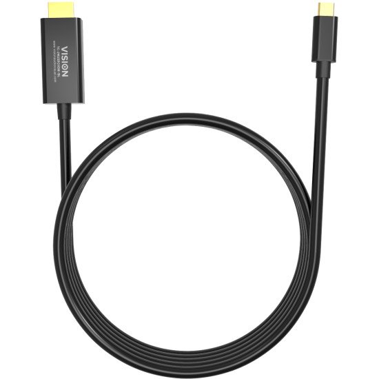 Vision TC-2MUSBCHDMI-BL 2 m USB Type-C HDMI Type A (Standard) Noir