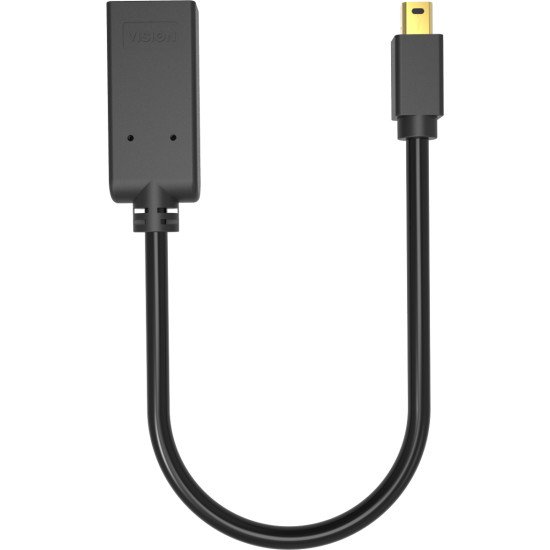 Vision TC-MDPHDMI/BL câble vidéo et adaptateur Mini DisplayPort HDMI Type A (Standard) Noir