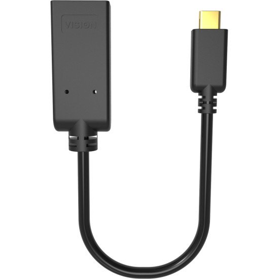 Vision TC-USBCHDMI/BL câble vidéo et adaptateur USB Type-C HDMI Type A (Standard) Noir