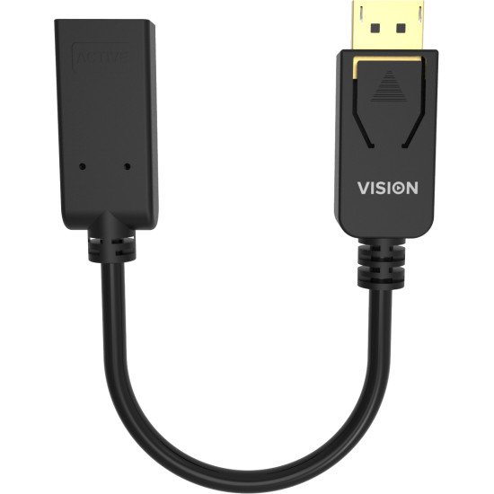 Vision TC-DPHDMI/BL câble vidéo et adaptateur HDMI Type A (Standard) DisplayPort Noir