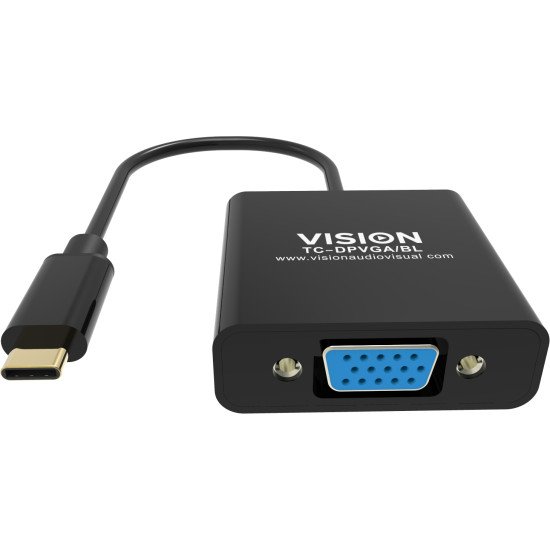 Vision TC-USBCVGA/BL câble vidéo et adaptateur USB Type-C VGA (D-Sub) Noir