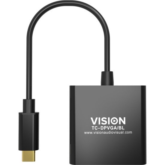 Vision TC-USBCVGA/BL câble vidéo et adaptateur USB Type-C VGA (D-Sub) Noir