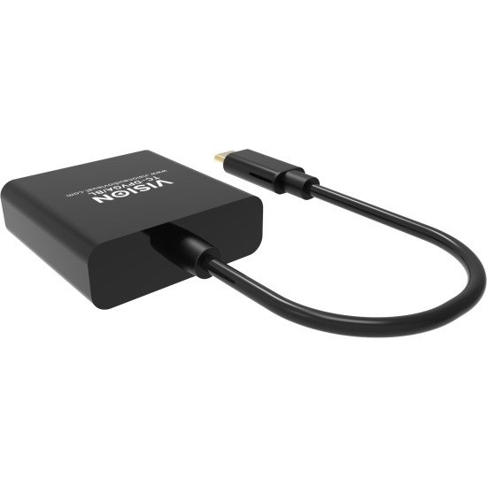 Vision TC-USBCVGA/BL câble vidéo et adaptateur USB Type-C VGA (D-Sub) Noir