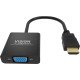 Vision TC-HDMIVGA/BL câble vidéo et adaptateur 0,23 m HDMI Type A (Standard) VGA (D-Sub) Noir