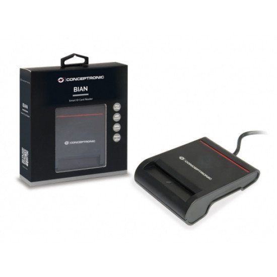 Conceptronic SCR01B lecteur de cartes à puce USB USB 2.0 Noir Conceptronic SCR01B lecteur de cartes à puce USB USB 2.0 Noir