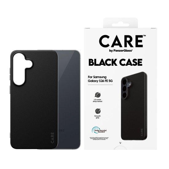 PanzerGlass CARE™ by ® TPU Case Black Samsung Galaxy S26 FE 5G coque de protection pour téléphones portables Housse Transparent