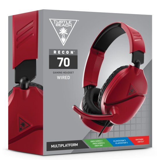 Turtle Beach Recon 70 Casque Avec fil Arceau Jouer Noir, Rouge