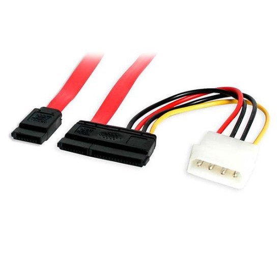 StarTech.com 18" Serial ATA Data Cable with LP4 Adapter Rouge