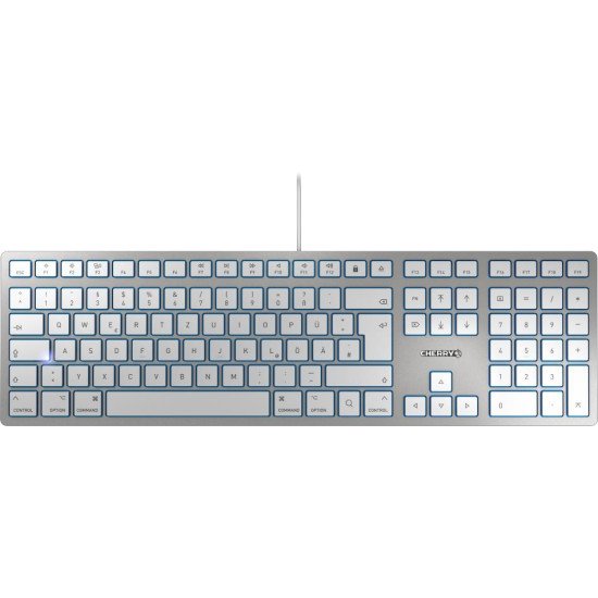 CHERRY KC 6000 SLIM FOR MAC clavier USB QWERTZ DE Argent