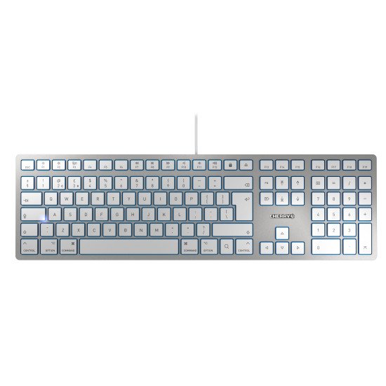 CHERRY KC 6000 SLIM FOR MAC clavier USB QWERTY Anglais britannique Argent