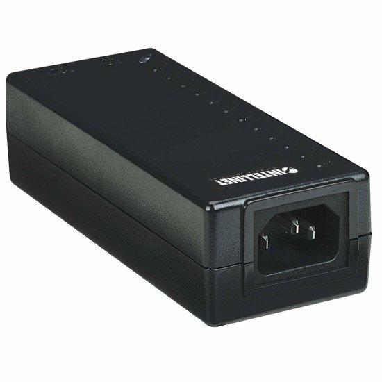 Intellinet Injecteur Power over Ethernet (PoE), 1 port, 48V DC, conforme IEEE 802.3af, Alimentation par Ethernet, garantie de 3 ans