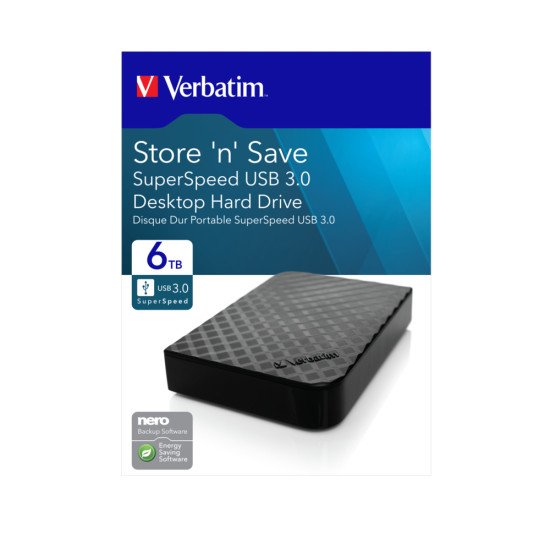 Verbatim Store 'n' Save disque dur externe 6000 Go Noir
