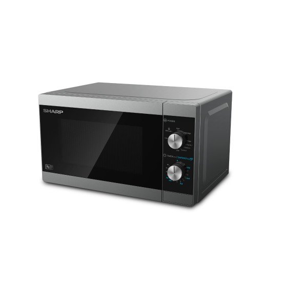 Sharp Home Appliances YC-MG01E-S micro-onde Comptoir Micro-onde combiné 20 L 800 W Noir, Gris