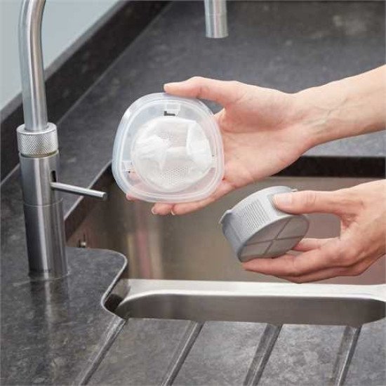 Black & Decker NVC220WC-QW aspirateur de table Chrome, Titane, Transparent Sans sac