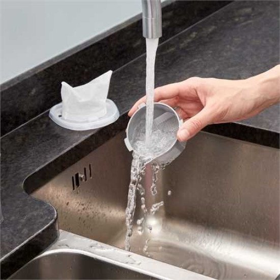 Black & Decker NVC220WC-QW aspirateur de table Chrome, Titane, Transparent Sans sac