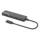 Manhattan Dock/hub USB-C, 4 ports : 4x USB-A, 5 Gbit/s (USB 3.0), Alimenté par USB (aucune alimentation externe requise), équivalent à HB30CM4AB