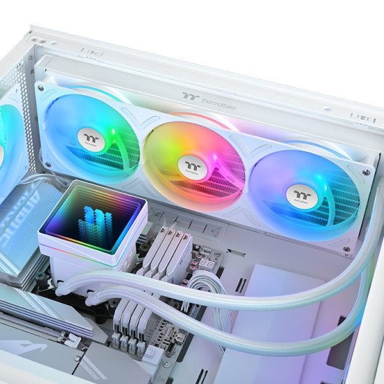 Thermaltake TH360 V3 ARGB Processeur Refroidisseur de liquide tout-en-un 12 cm Blanc 1 pièce(s)