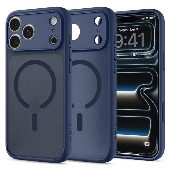 Spigen Ultra Hybrid (MagFit) coque de protection pour téléphones portables 16 cm (6.3") Housse Bleu foncé