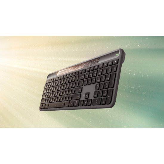 Logitech Signature Slim Solar+ K980 clavier Universel RF sans fil + Bluetooth AZERTY Belge Graphite