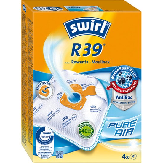 Swirl R 39 MicroPor Plus Aspirateur réservoir cylindrique Sac à poussière