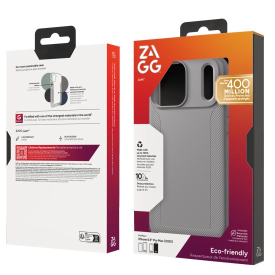 ZAGG Luxe Snap coque de protection pour téléphones portables 17,5 cm (6.9") Housse Gris ZAGG Luxe Snap coque de protection pour téléphones portables 17,5 cm (6.9") Housse Gris