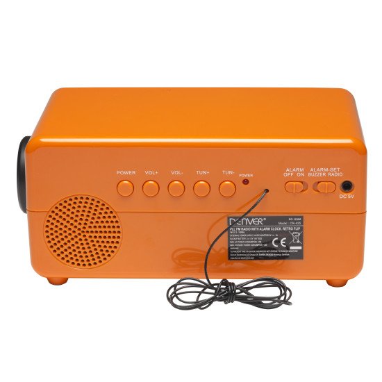 Denver CR-425 Radio portable Horloge Analogique et numérique Orange