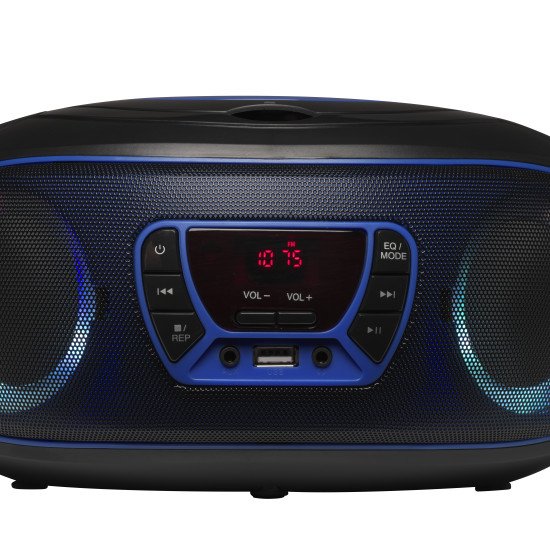 Denver TCL-212BT BLUE Lecteur de CD Lecteur CD portable Noir, Bleu