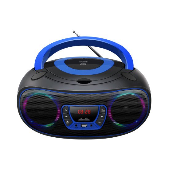 Denver TCL-212BT BLUE Lecteur de CD Lecteur CD portable Noir, Bleu