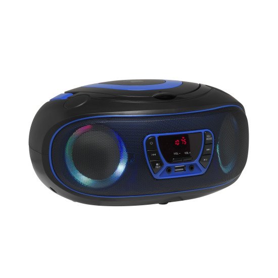 Denver TCL-212BT BLUE Lecteur de CD Lecteur CD portable Noir, Bleu