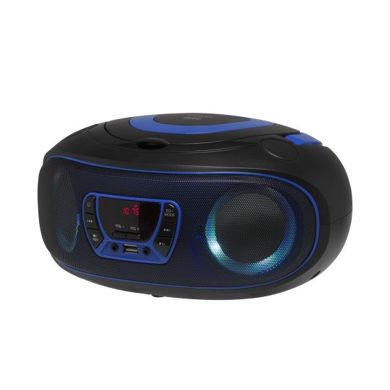 Denver TCL-212BT BLUE Lecteur de CD Lecteur CD portable Noir, Bleu