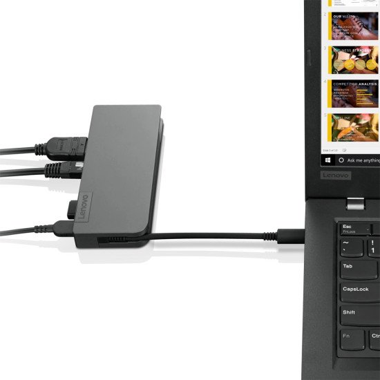 Lenovo 4X90S92381 station d'accueil Avec fil USB 3.0 (3.1 Gen 1) Type-C Gris