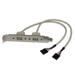 StarTech.com Adaptateur de plaque femelle 2 ports USB A