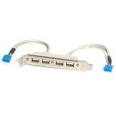 StarTech.com Equerre USB 4 ports - Adaptateur de Slot 4 ports USB 2.0 A Femelle StarTech.com Equerre USB 4 ports - Adaptateur de Slot 4 ports USB 2.0 A Femelle