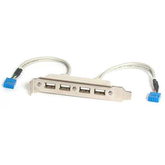StarTech.com Equerre USB 4 ports - Adaptateur de Slot 4 ports USB 2.0 A Femelle